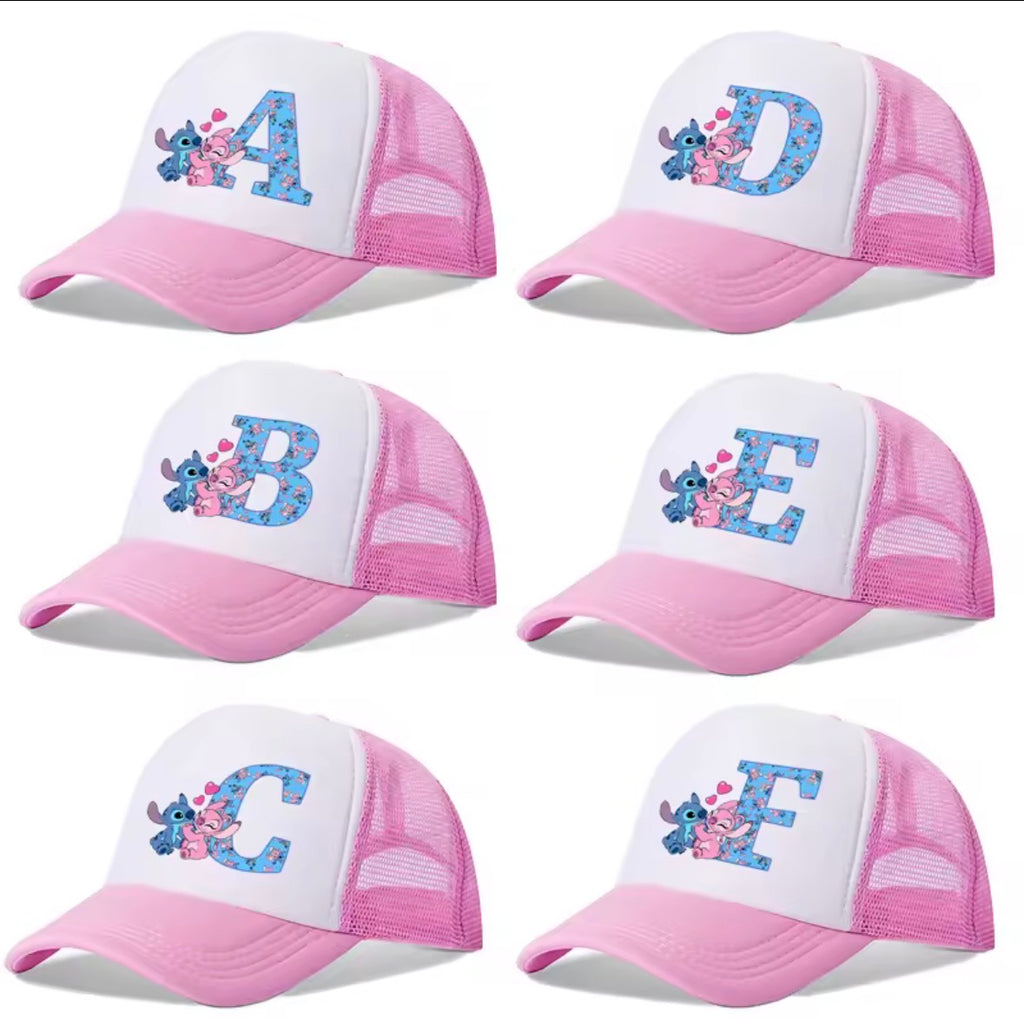 Stitch Alphabet A-Z Adjustable Size Baseball Cap