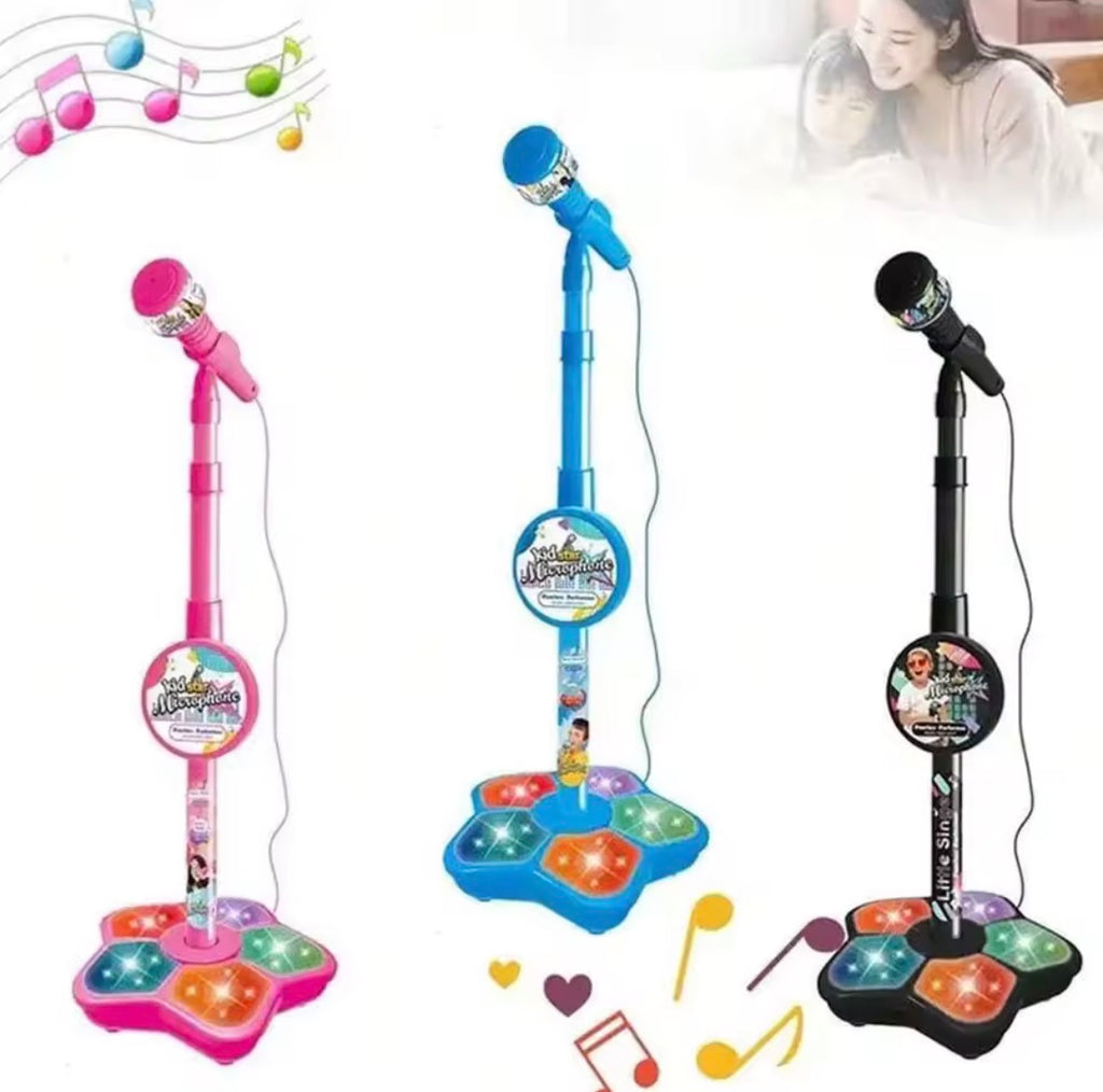 Kids Microphone & Stand Toy, Portable Children's Karaoke