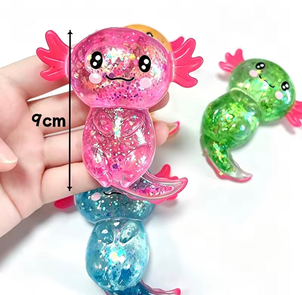 Glitter Maltose Axolotl Squishy Squeeze Toy
