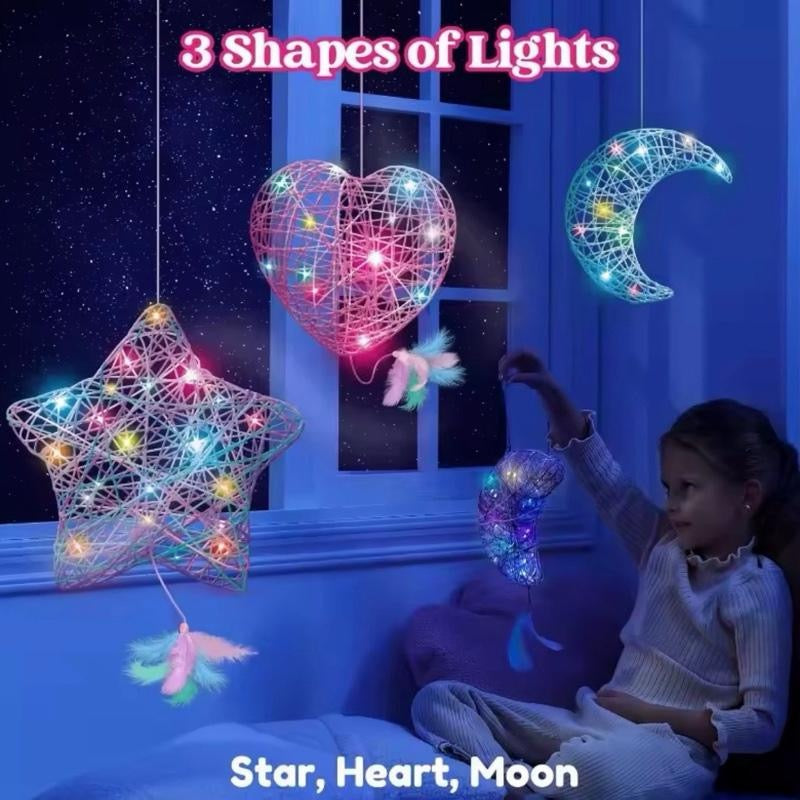 3D String Art Kit Light Up Toy with 30 Multi-Colored LED Bulbs