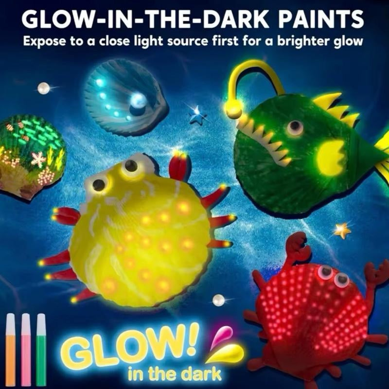 Sea Shell Painting Kit Glow in The Dark Arts & Crafts