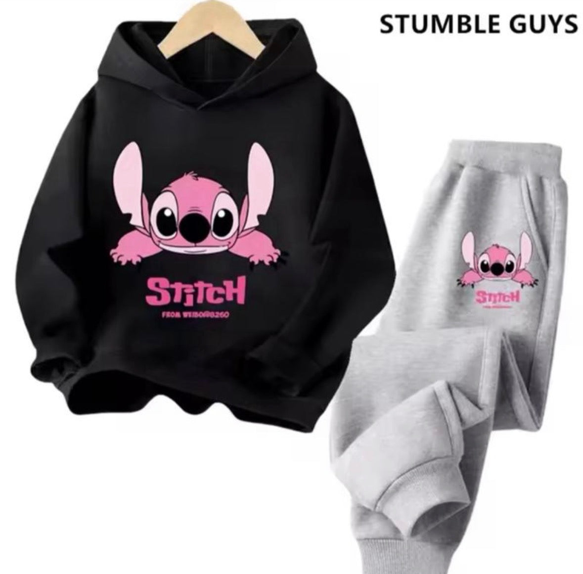 Stitch 2pc Tracksuit Set For Children Ages 2-14 Years