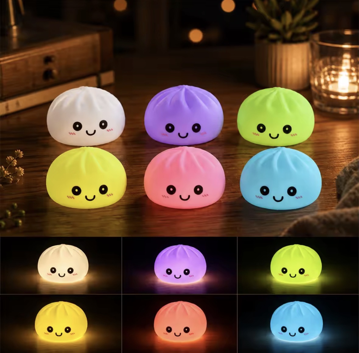 Cute Dumpling Night Light 8x5cm