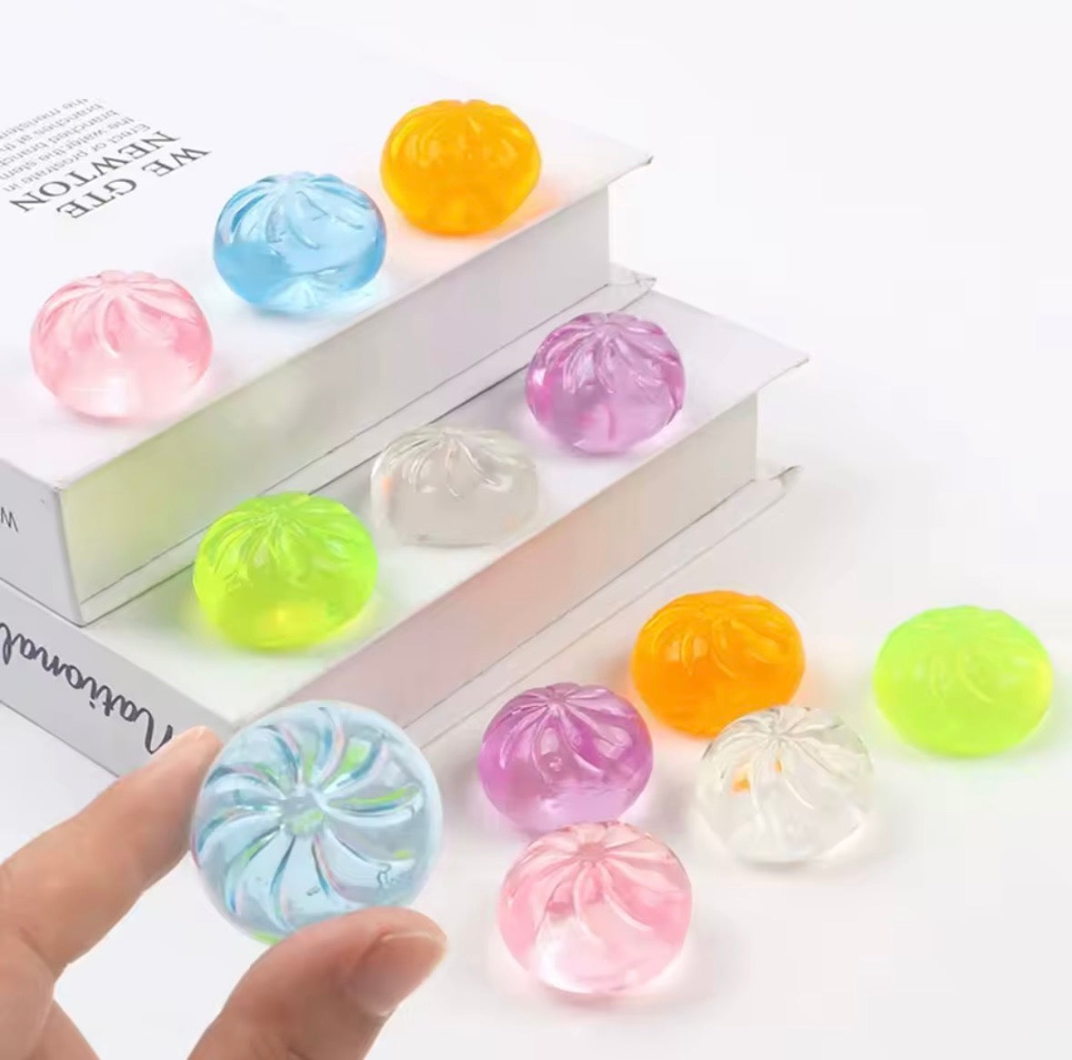 5Pcs Mini Dumplings with Steamer Bun Squeezable Toys Set