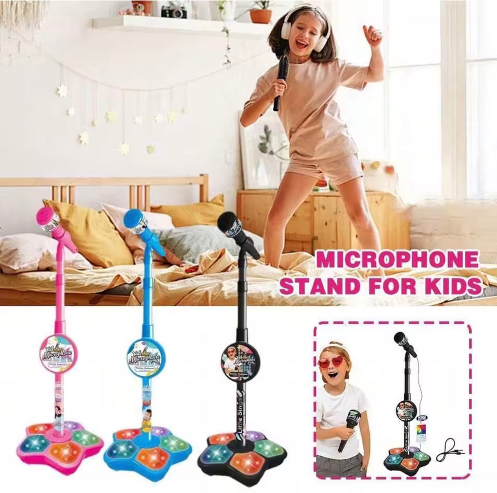 Kids Microphone & Stand Toy, Portable Children's Karaoke