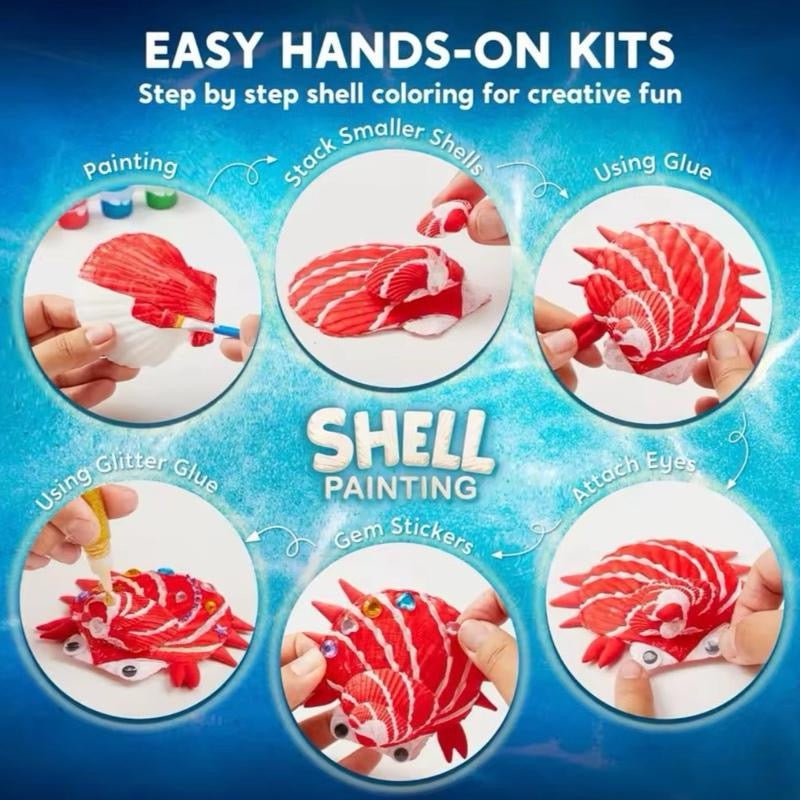 Sea Shell Painting Kit Glow in The Dark Arts & Crafts