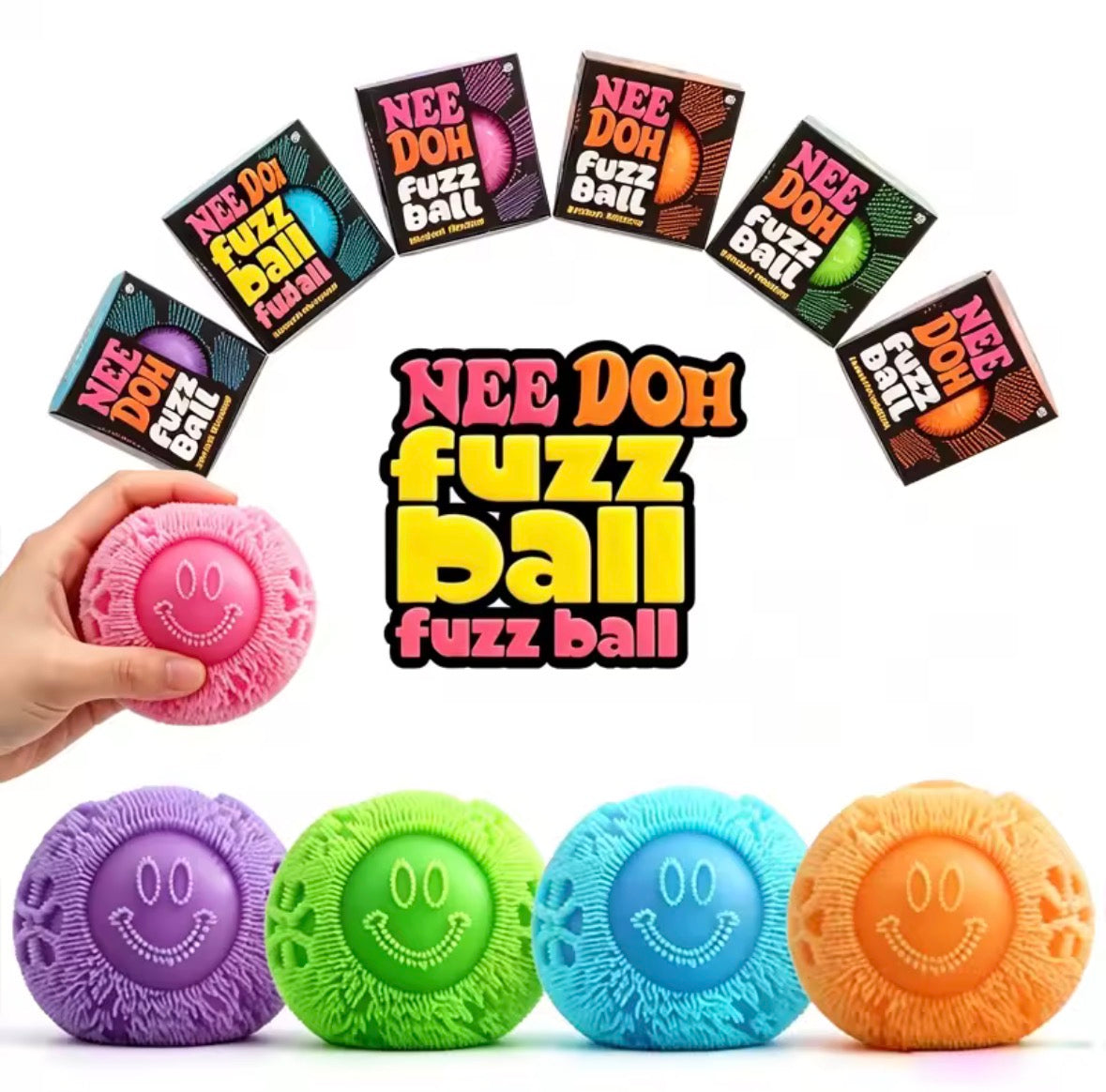NeeDoh Fuzz Ball Series, Stress Relief Squishy Toys