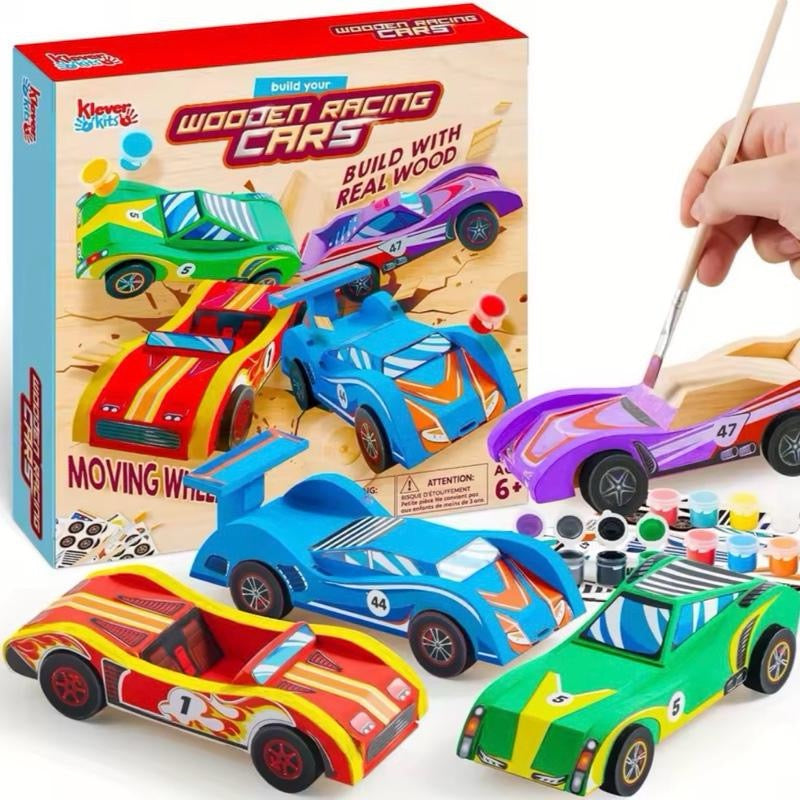 DIY Wooden Race Cars - Build & Paint 4 Race Cars
