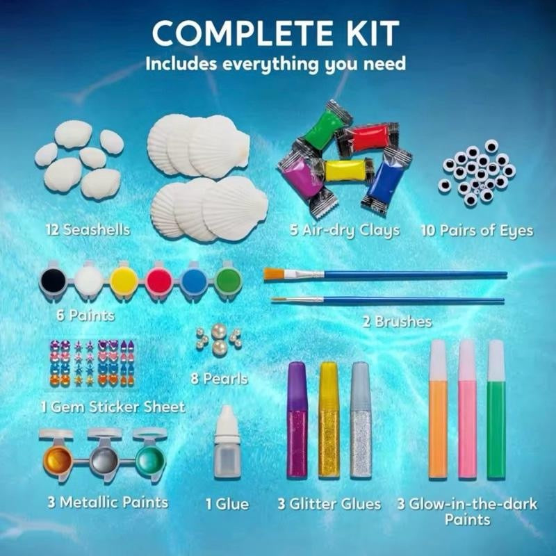 Sea Shell Painting Kit Glow in The Dark Arts & Crafts