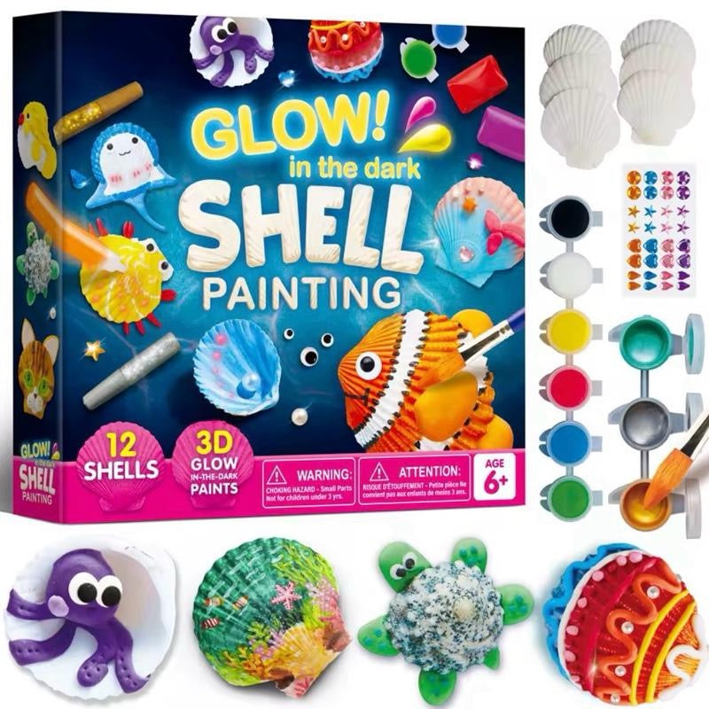Sea Shell Painting Kit Glow in The Dark Arts & Crafts