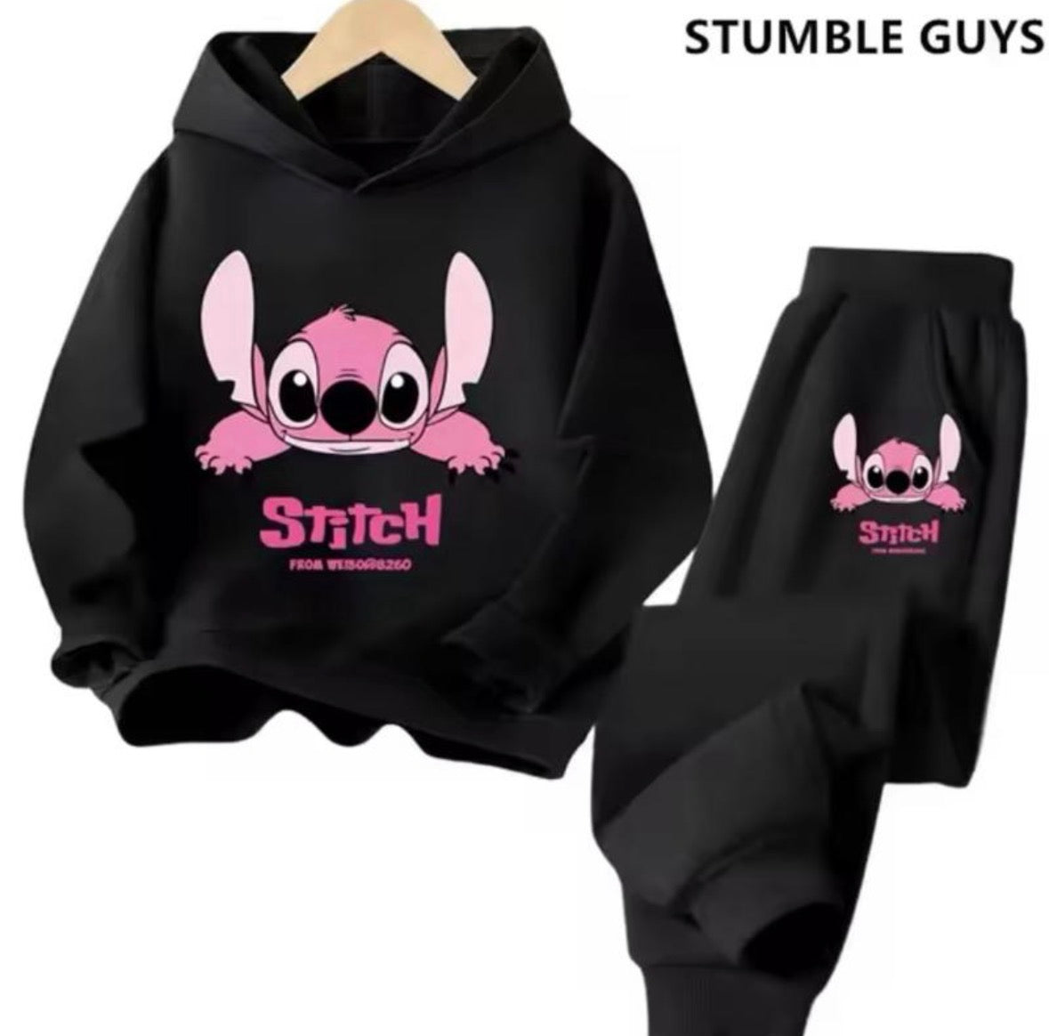 Stitch 2pc Tracksuit Set For Children Ages 2-14 Years