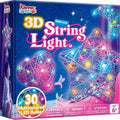 3D String Art Kit Light Up Toy with 30 Multi-Colored LED Bulbs
