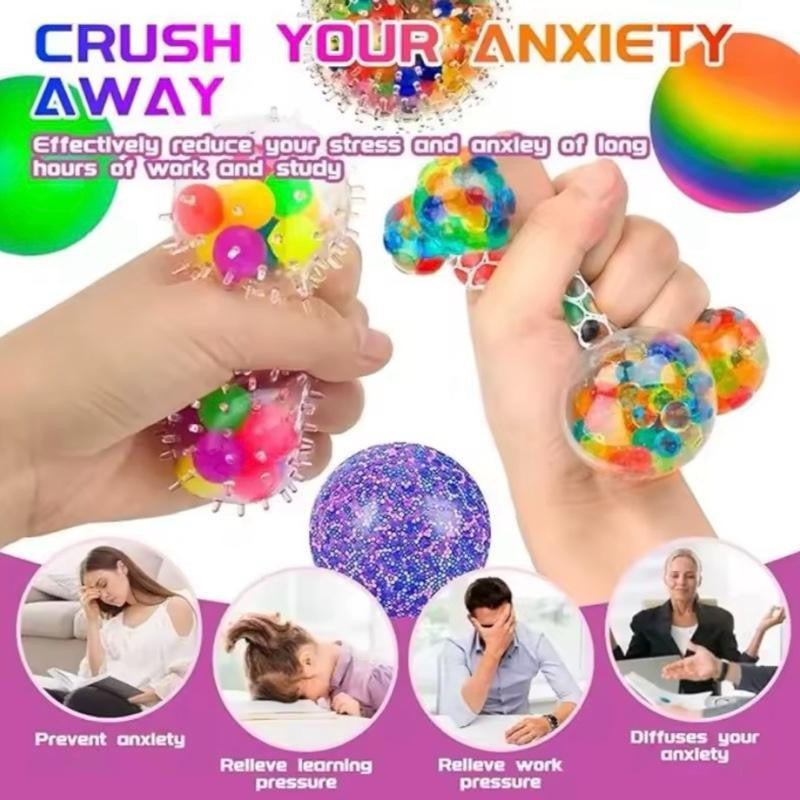 6PCS Small Squishy Stress Balls Set