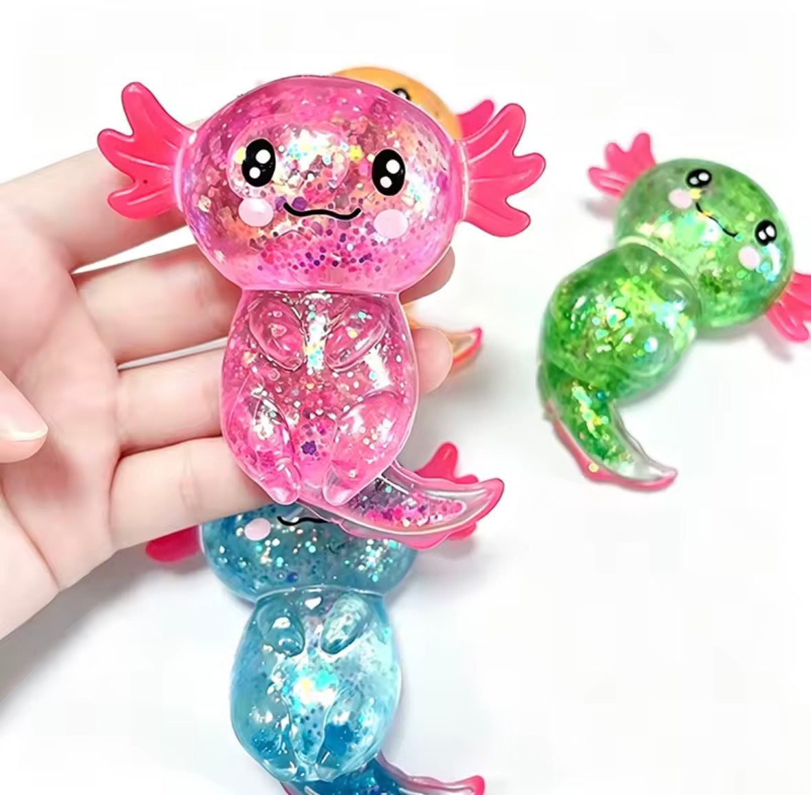 Glitter Maltose Axolotl Squishy Squeeze Toy