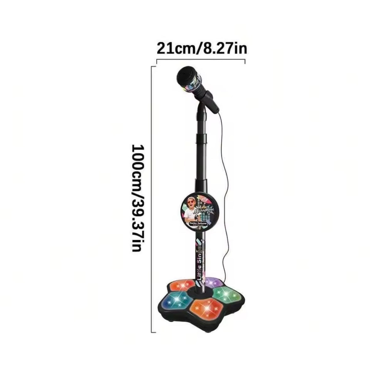 Kids Microphone & Stand Toy, Portable Children's Karaoke