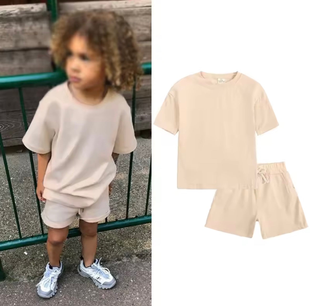 2pc Solid Short & T-Shirt Sets
