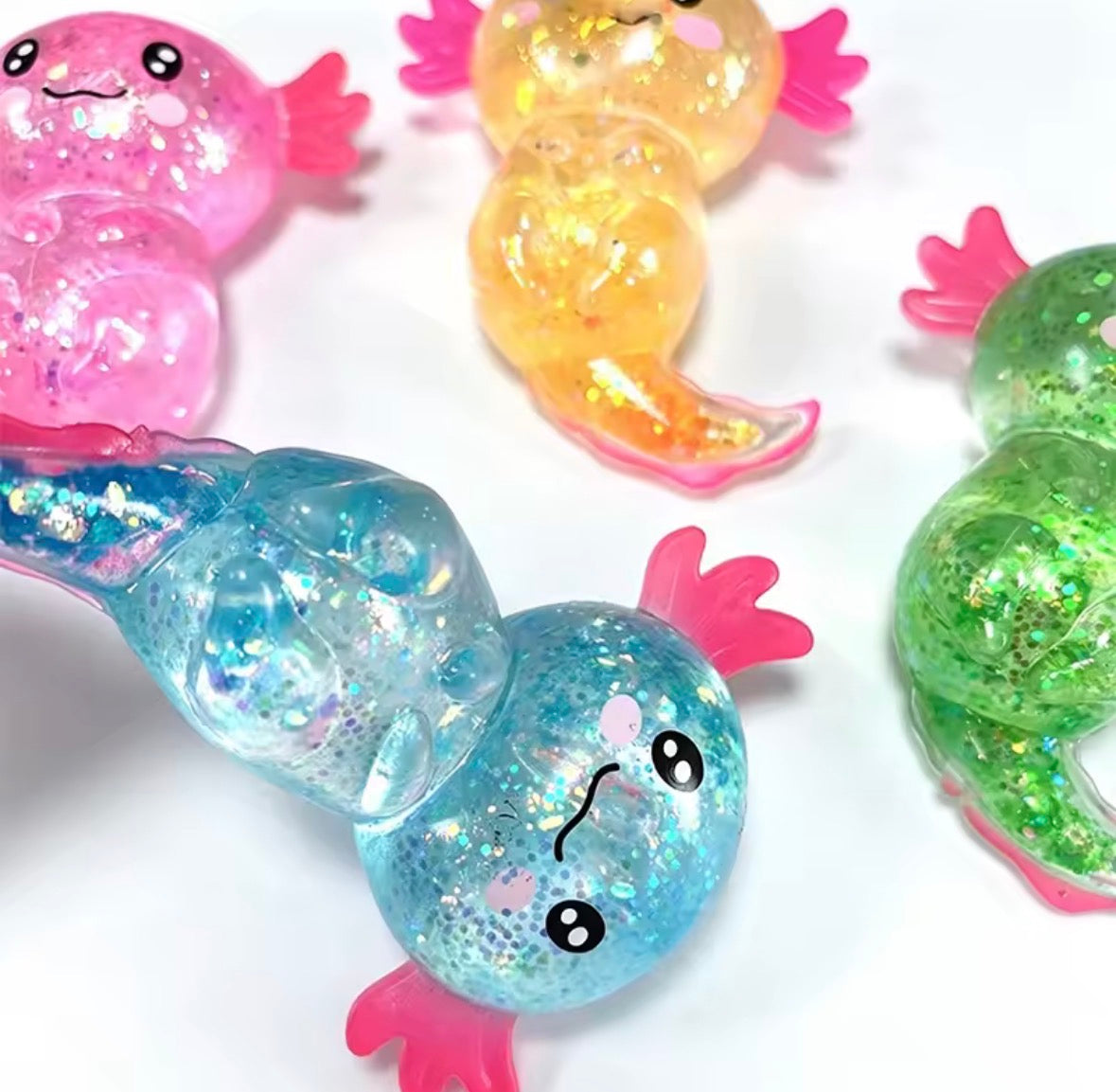Glitter Maltose Axolotl Squishy Squeeze Toy