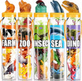 JOYFY 69 Pcs Small Animal Figures Mini Jungle Toy Set