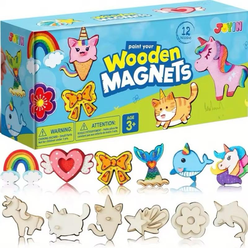 DIY Fantasy Wooden Magnets Kids Unicorn Art & Crafts